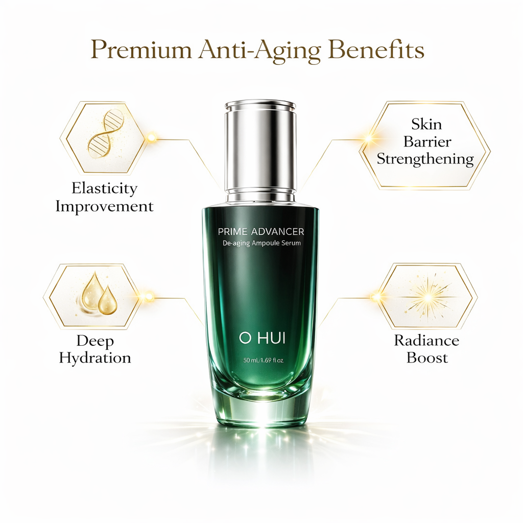 O HUI Prime Advancer De-aging Ampoule Serum 50ml | Luxury Anti-Aging Hydration