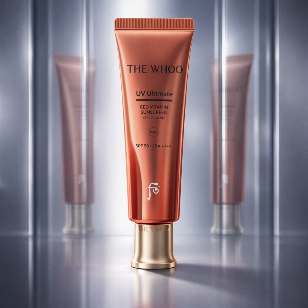 THE WHOO UV Ultimate Red Vitamin Sunscreen SPF50+ PA++++ 50ml Luxury K-Beauty Radiance UV Protection