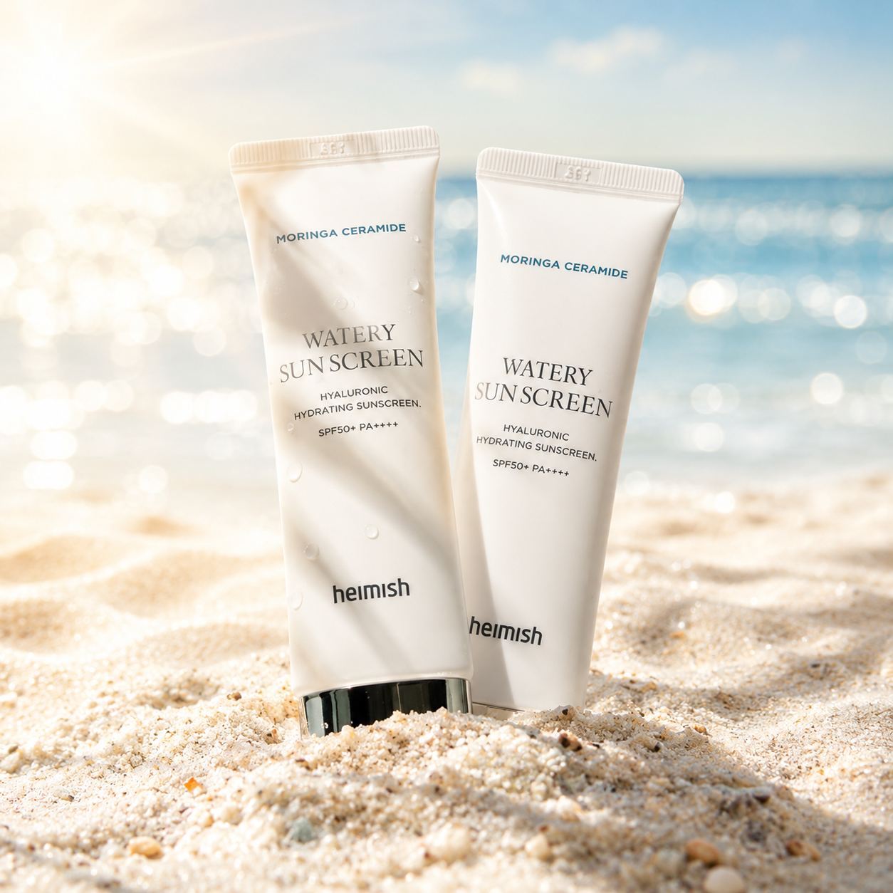 heimish Moringa Ceramide Hyaluronic Hydrating Watery Sunscreen SPF50+ PA++++ 50ml