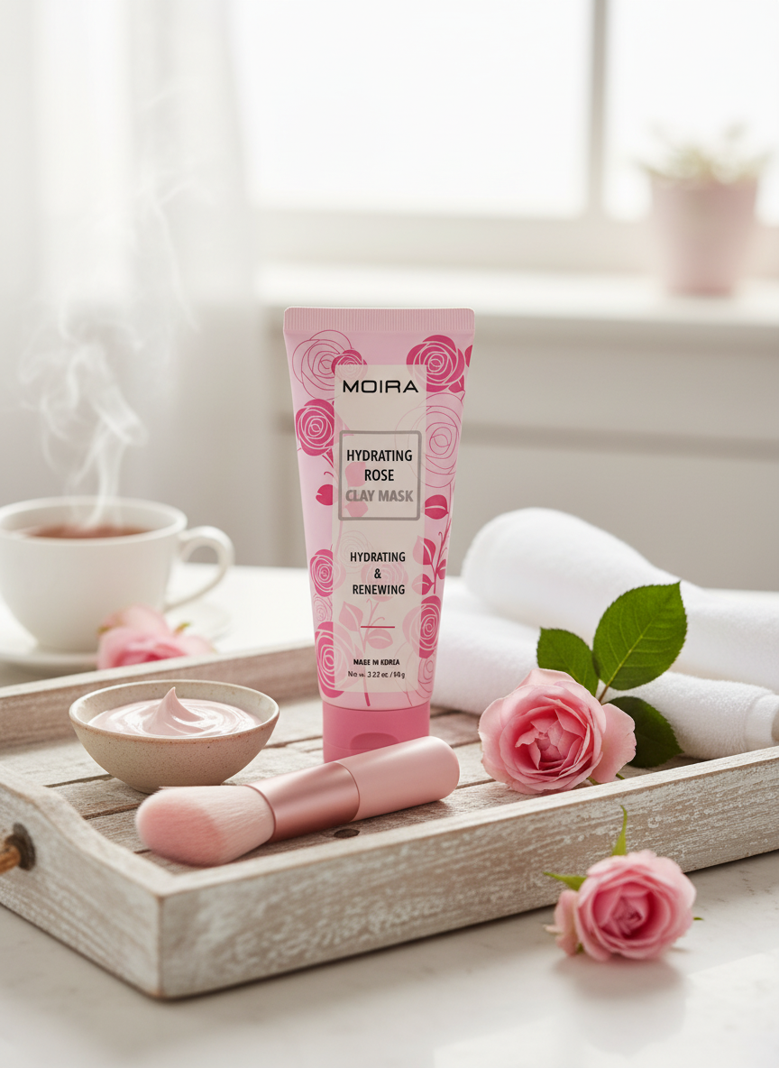 MOIRA Hydrating Rose Clay Mask – Hydrating & Renewing (80g)