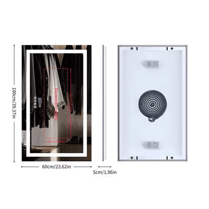 Smart LED Wall Mounted Vanity Mirror with Bluetooth, Anti-Fog, Front + Back Light — Multiple Sizes Available