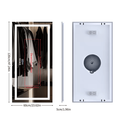 Smart LED Wall Mounted Vanity Mirror with Bluetooth, Anti-Fog, Front + Back Light — Multiple Sizes Available