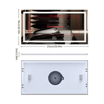 Smart LED Wall Mounted Vanity Mirror with Bluetooth, Anti-Fog, Front + Back Light — Multiple Sizes Available
