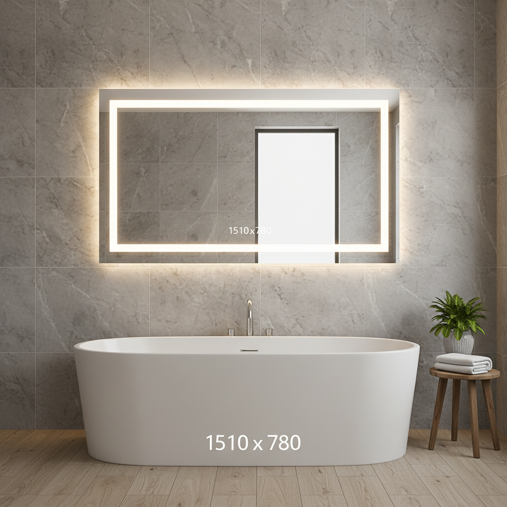Smart LED Wall Mounted Vanity Mirror with Bluetooth, Anti-Fog, Front + Back Light — Multiple Sizes Available