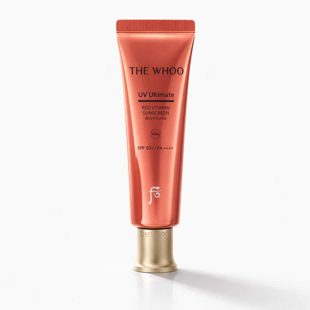 THE WHOO UV Ultimate Red Vitamin Sunscreen SPF50+ PA++++ 50ml Luxury K-Beauty Radiance UV Protection