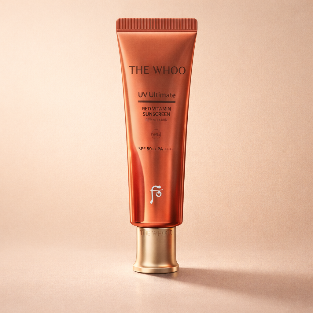 THE WHOO UV Ultimate Red Vitamin Sunscreen SPF50+ PA++++ 50ml Luxury K-Beauty Radiance UV Protection