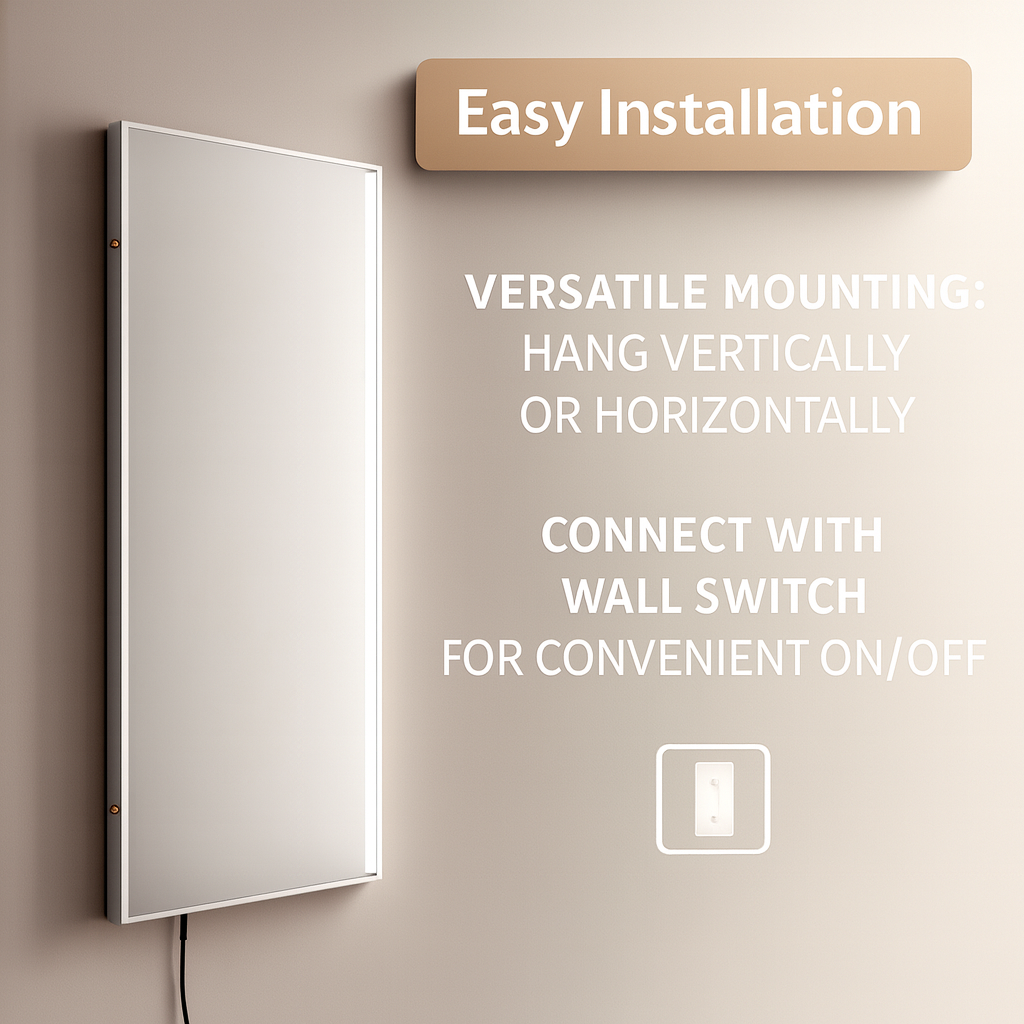 Smart LED Wall Mounted Vanity Mirror with Bluetooth, Anti-Fog, Front + Back Light — Multiple Sizes Available