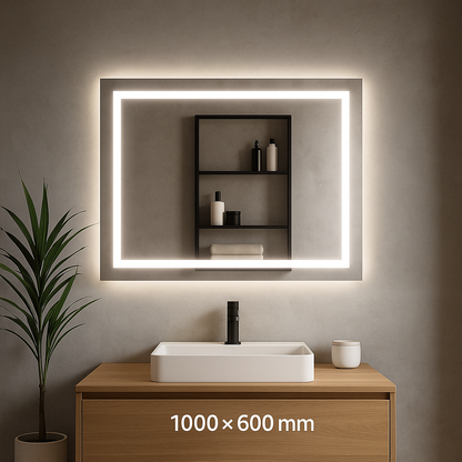 Smart LED Wall Mounted Vanity Mirror with Bluetooth, Anti-Fog, Front + Back Light — Multiple Sizes Available