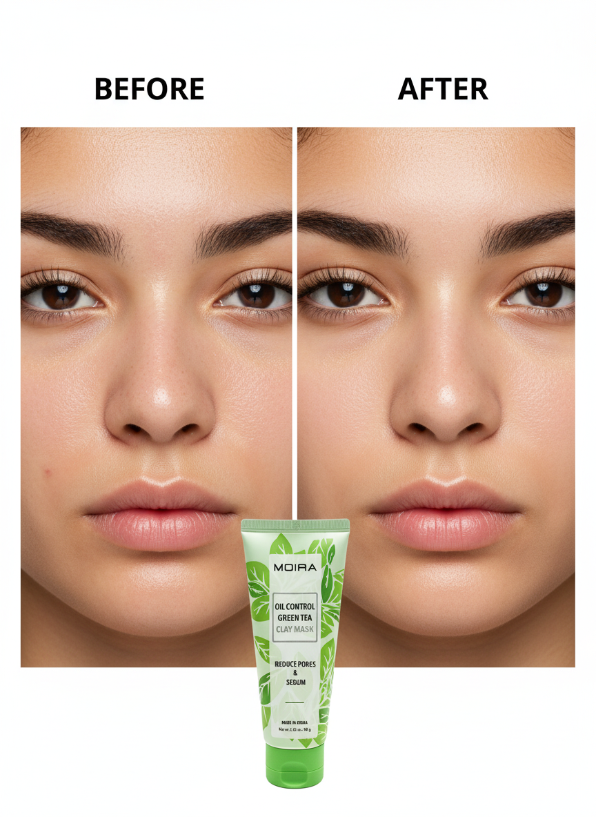 MOIRA Oil Control Green Tea Clay Mask – Pore Minimizing & Sebum Control (80g)