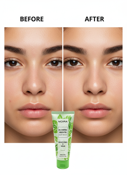 MOIRA Oil Control Green Tea Clay Mask – Pore Minimizing & Sebum Control (80g)